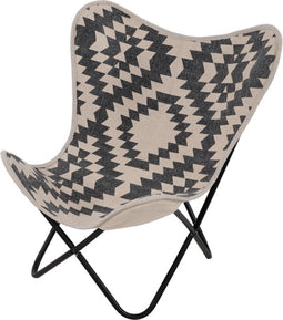 Brent vlinderstoel zwart/wit