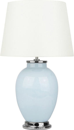 BRENTA - Tafellamp - Blauw - Keramiek