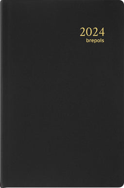 Brepols agenda Delta Seta 6-talig, zwart, 2025