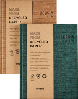 Brepols agenda Ecotiming, Kazar, assorti, 2025, boekgebonden