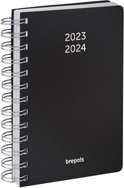 Brepols schoolagenda Wire-O, zwart, 2024-2025