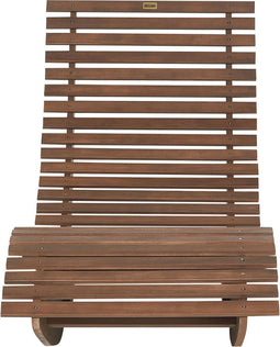 BRESCIA - Ligstoel - Donkerhout/Wit - Acaciahout