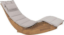 BRESCIA - Strandstoel set van 2 - Lichte houtkleur/Taupe - Acaciahout