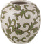J-Line vaas Yezi Bal - porselein - groen/wit - Ø 11 cm