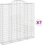 vidaXL - Schanskorven - 7 - st - gewelfd - 200x30x200/220 - cm - ijzer
