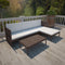 vidaXL - 3-delige - Loungeset - met - kussens - poly - rattan - bruin