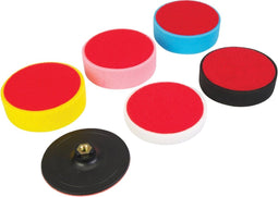 Silverline 6-delige klittenband schuim polijst set