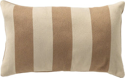 Dutch Decor CYRUS - Buitenkussen 30x50 cm - waterafstotend en uv-bestendig - gestreept - Irish Cream - beige