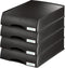 Brievenbak Leitz 5210 Plus zwart met lade | 4 stuks