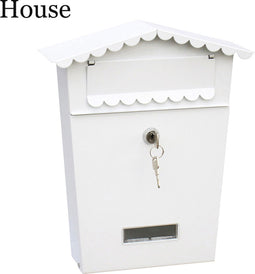 Brievenbus EDM - Staal + 2 Sleutels - Wit - 21x6x30 cm