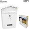 Brievenbus EDM - Staal + 2 Sleutels - Wit - 21x6x30 cm