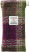 Brillenetui Heide Paars en Groen - Harris Tweed - Metalen Clip - Glen Appin of Scotland