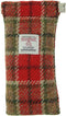 Brillenetui Rood Groen Tartan - Harris Tweed - Metalen Clip - Glen Appin of Scotland