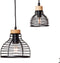 Brilliant Avia - Hanglamp - E27 max 6x40W - Zwart/Houtkleur