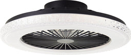 Brilliant Badria - Plafondventilator - Met verlichting - LED 40W - 3000K-6500K - Dimbaar - Zwart - Crystal effect - Zeer stil