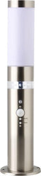 Brilliant BOLE - Staande Buitenlamp met schemersensor - Chroom;Wit