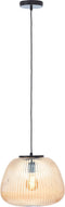 Brilliant Kaizen - Hanglamp - Glas - 1xE27 Max 40W - Amber/zwart