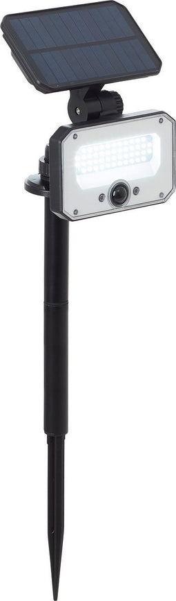 BRILLIANT LED buitenprikkerlamp, solar, 54 cm, 1100 lm, 4100 K, zwart