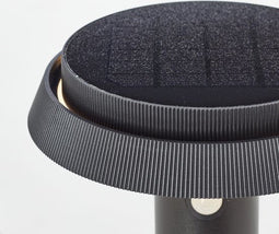 BRILLIANT LED buitenvloerlamp, solar, 70 cm, 500 lm, 3000 K, metaal, zwart