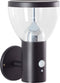 BRILLIANT LED buitenwandlamp, solar, 25 cm, 430 lm, 3000 K, roestvrij staal, zwart