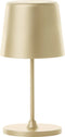 BRILLIANT mobiele LED-tafellamp, USB, 37 cm, 310 lm, dimbaar, mat goud