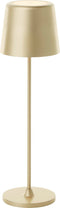 BRILLIANT mobiele LED-tafellamp, USB, 37 cm, 310 lm, dimbaar, mat goud