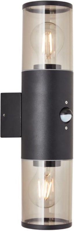Brilliant Sergioro - Buiten wandlamp met bewegingssensor - Zwart