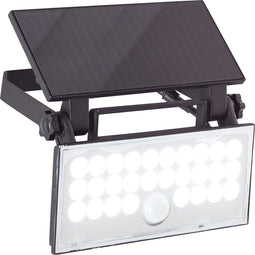 BRILLIANT solar buitenlamp, 19 cm, 1000 lm, 4100 K, draaibaar, zwart