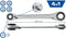 Brilliant Tools BT013901 Dubbele ratelringsleutel Sleutelbreedte (metrisch) (alleen voor ADT) 10 - 19 mm