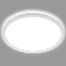 BRILONER - LED Badkamerverlichting - plafondlamp met achtergrondverlichting - plafonniére badkamer - IP44 - Ø42 cm - wit