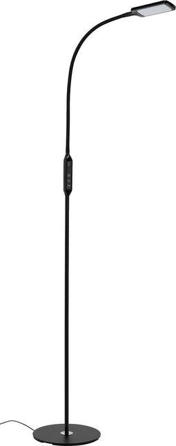 BRILONER - OFFICE REMOTE - LED vloerlamp, 8 W, 700 lm, IP20, zwart, metaal-kunststof, dimbaar, met afstandsbediening, CCT, Ø 24 cm