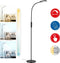 BRILONER - OFFICE REMOTE - LED vloerlamp, 8 W, 700 lm, IP20, zwart, metaal-kunststof, dimbaar, met afstandsbediening, CCT, Ø 24 cm
