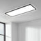 Briloner Plafondlamp LED, LED paneel ultraplat, tegenlichteffect, neutraal wit licht, 3.000 lumen, zwart, 580x200x30mm (LxBxH)