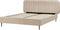 BRIN - Tweepersoonsbed - Taupe - 160 x 200 cm - Fluweel