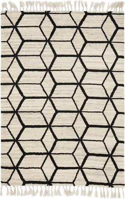 Brink en Campman - Arabiska Geometrisk 63301 Vloerkleed - 250x350 - Rechthoek - Laagpolig Tapijt - Modern - Beige, Zwart