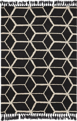Brink en Campman - Arabiska Geometrisk 63305 Vloerkleed - 170x230 - Rechthoek - Laagpolig Tapijt - Modern - Zwart_wit