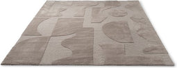 Brink en Campman - Brink en Campman Mural Cement 121104 Vloerkleed - 170x240 - Rechthoek - Laagpolig Tapijt - Modern - Beige, Taupe