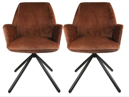 Brinker 2x Pluma Fauteuil - 55x88 cm