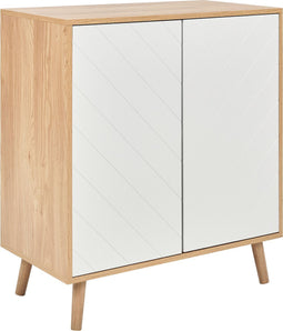 BRISTOW - Dressoir - Lichtbruin/Wit - Hout