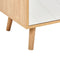 BRISTOW - Dressoir - Lichtbruin/Wit - Hout