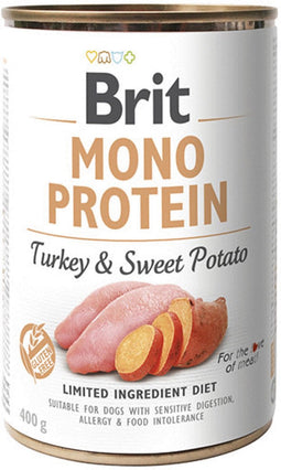 Brit Blik Care Mono Protein 400 g - Hondenvoer - Kalkoen&Bataat