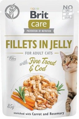 Brit Care Cat Fine Trout & Cod in Jelly Dorsch Horn 85g