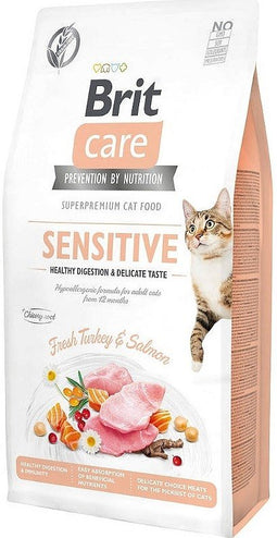 BRIT Care Grain-Free Sensitive Turkey&Salmon - dry cat food - 2 kg