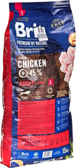 Brit Premium by Nature hondenvoer Adult L 15 kg - Hond