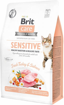 Brit Sensitive Healthy Digestion & Delicate Taste - Kattenvoer - Kalkoen Zalm 400 g