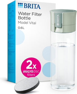 Brita VITAL Drinkfles 0,6L Lichtgroen - Met 2 MicroDisc Filters, BPA-vrij