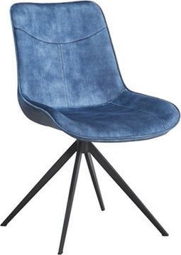 Brix - Eetkamerstoel Brix Lewis Blauw - Stof - 55x64x85