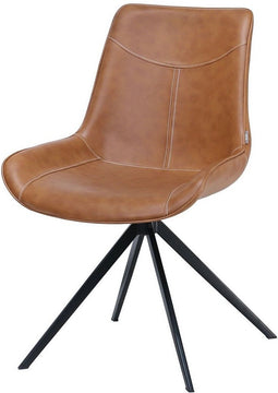 Brix - Eetkamerstoel Brix Lewis Cognac - Stof - 55x64x85
