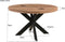 Brix - Eetkamertafel Brix Rond - 130 cm - Mangohout - Bruin