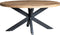 Brix - Eetkamertafel Sturdy Oval 160 cm - Mangohout / Gecoat Staal